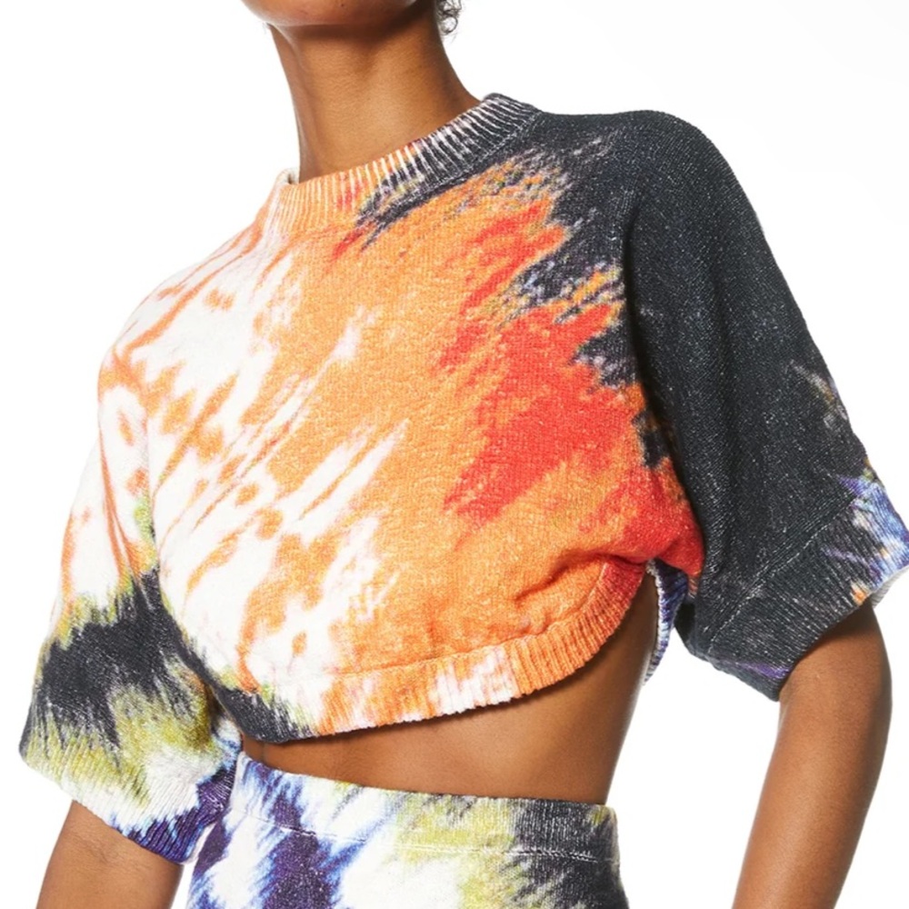 Amur Multicolor Tie-Dye Women's crop top. Size medium. NWT